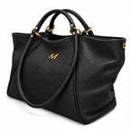 Malefica Shopper Martellata Nero Oro