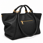 Malefica Shopper Martellata Nero Oro