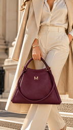 Malefica Shopper Martellata Prugna Oro