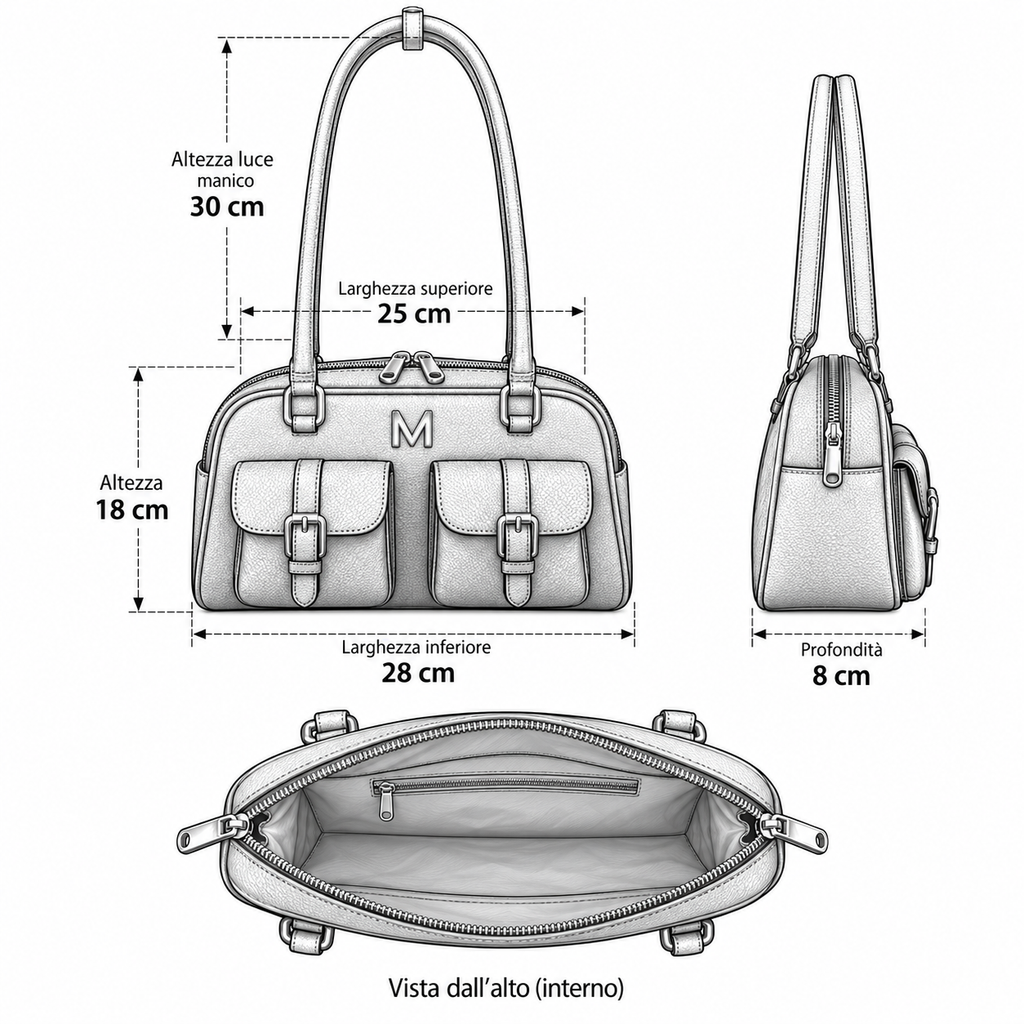 Morgana Bowling Bag Nera Dark