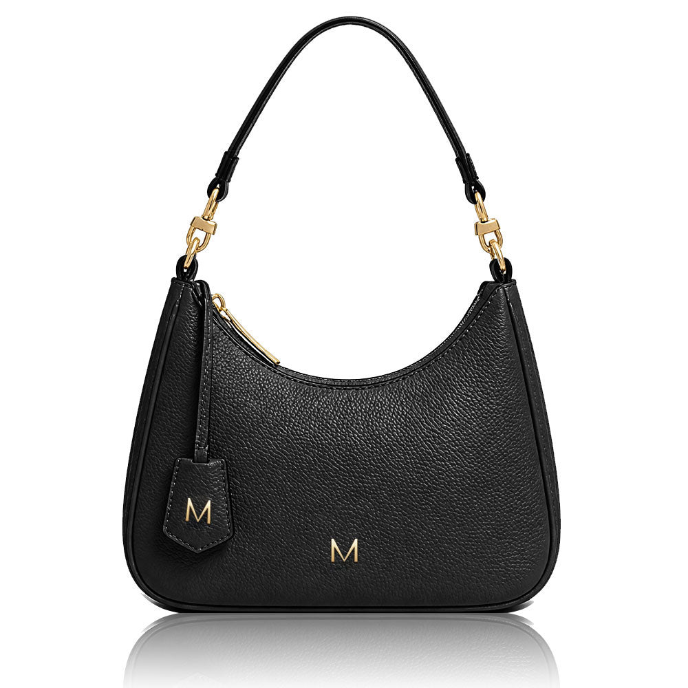 Borsa Goccia Martellata Nera Gold