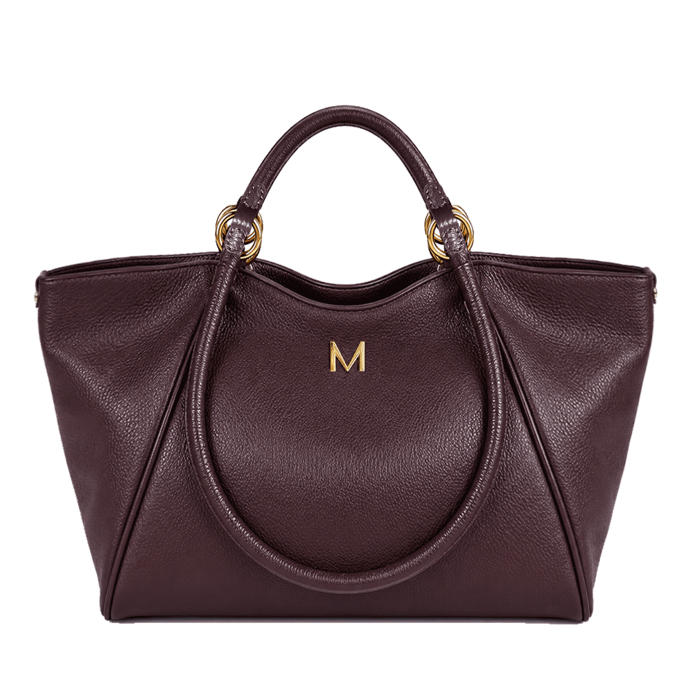 Malefica Shopper Martellata Burgundy Oro