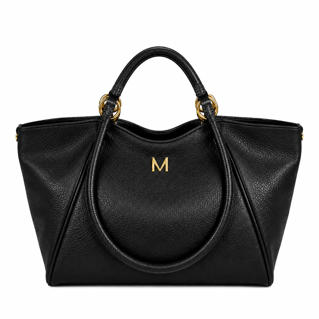Malefica Shopper Martellata Nero Oro