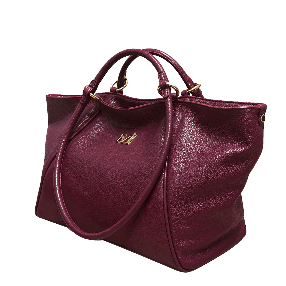 Malefica Shopper Martellata Prugna Oro