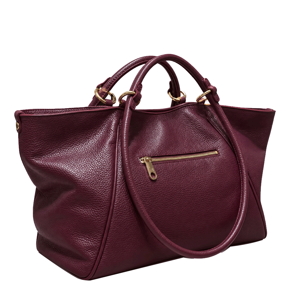Malefica Shopper Martellata Prugna Oro