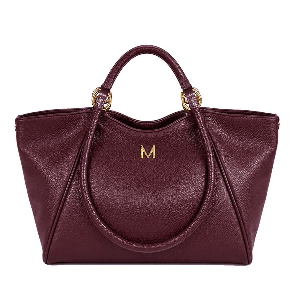 Malefica Shopper Martellata Prugna Oro