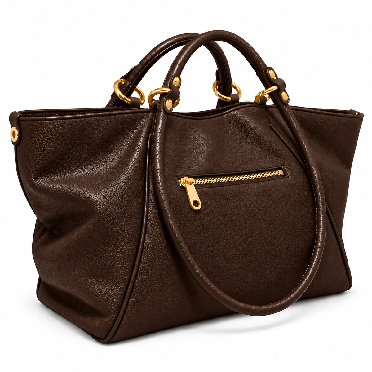 Malefica Shopper Martellata Fondente Oro