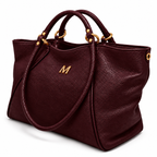 Malefica Shopper Martellata Burgundy Oro