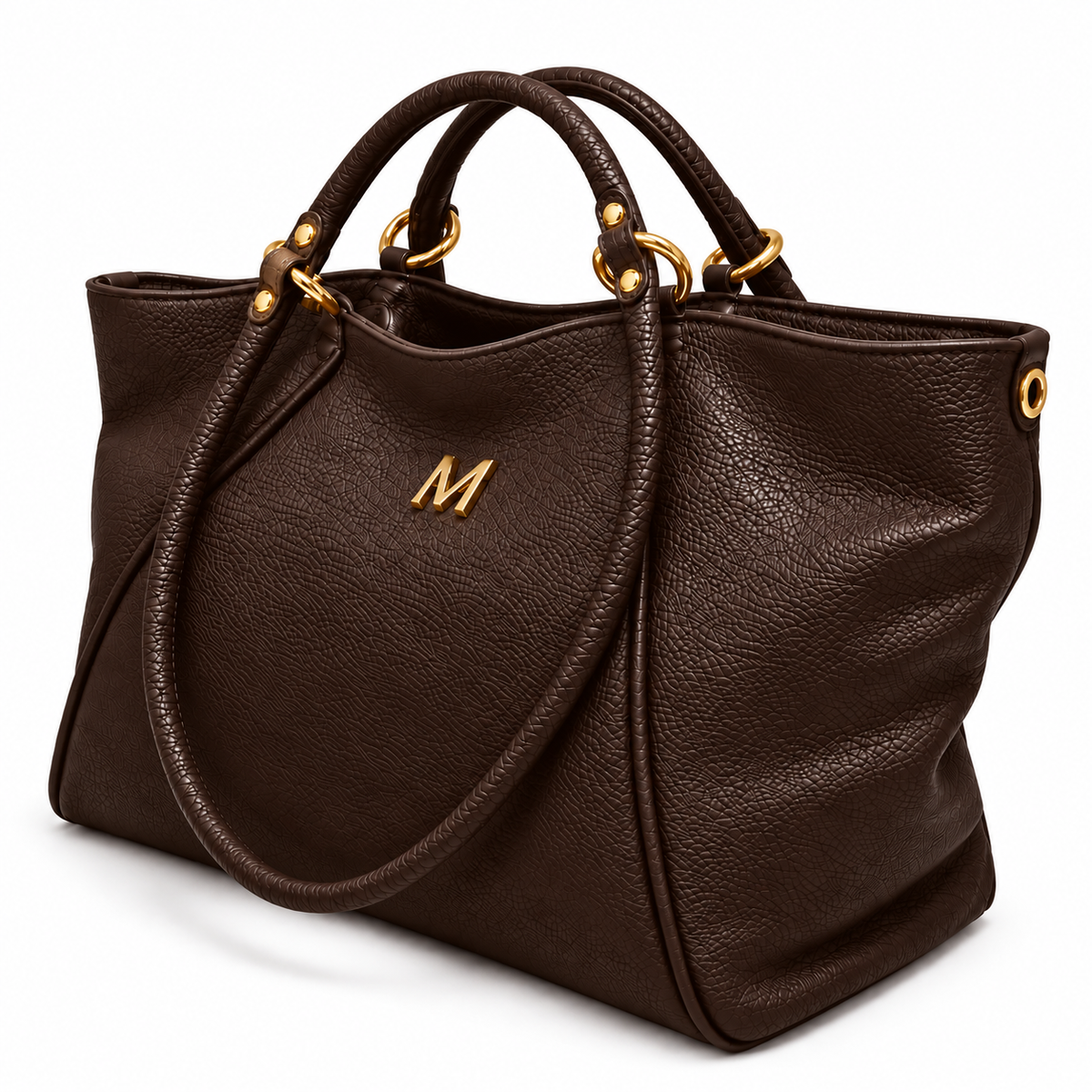 Malefica Shopper Martellata Fondente Oro