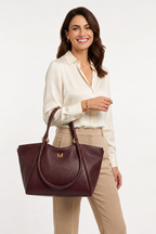 Malefica Shopper Martellata Prugna Oro