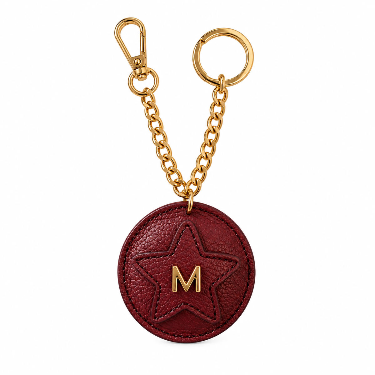 Portachiave Starlet Tondo Merlot Oro