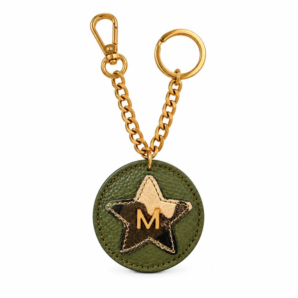 Portachiave Starlet Verde Camouflage Oro