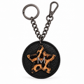 Portachiave Starlet Nero con Stella leopardata laminata DARK