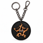 Portachiave Starlet Nero con Stella leopardata laminata DARK