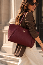 Malefica Shopper Martellata Burgundy Oro