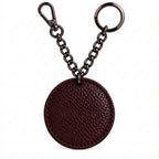 Portachiave Starlet Cioccolato con Stella in pelle martellata Zucca DARK